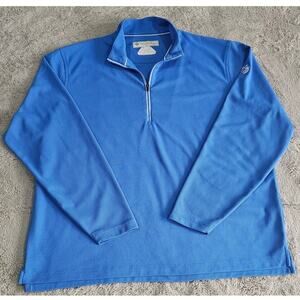 Donald Ross Half Zip Pullover Golf Sport Outerwear Pullover, Blue, FCC Sz XL